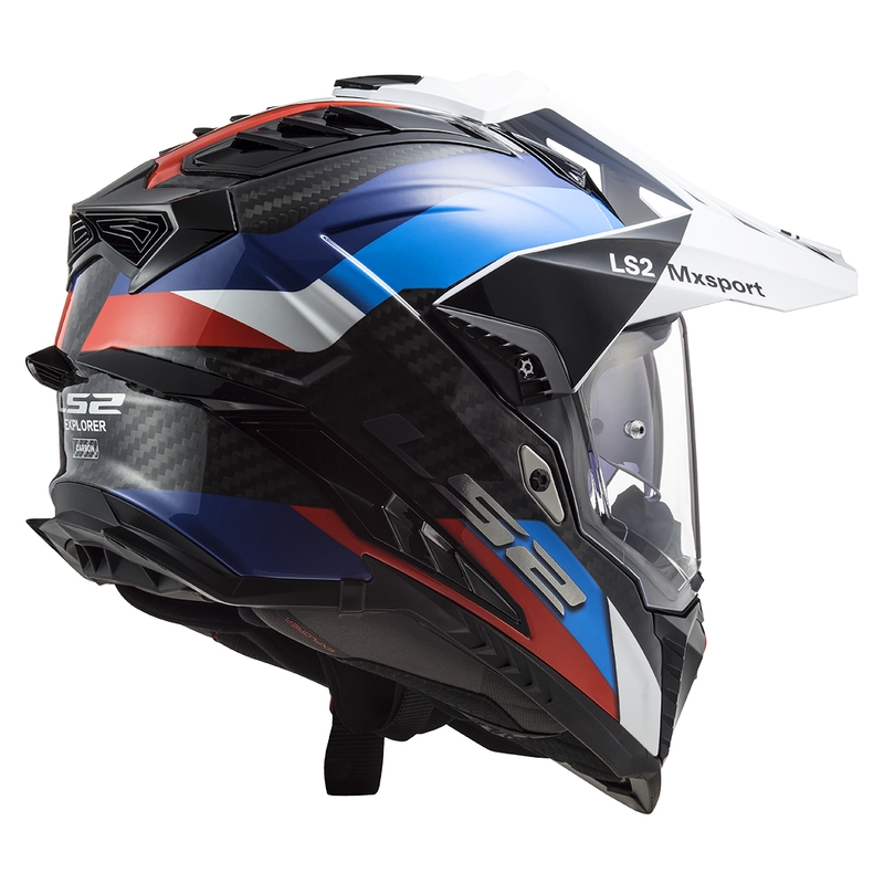 LS2 MX701 C Explorer Frontier enduro bukósisak fekete-kék