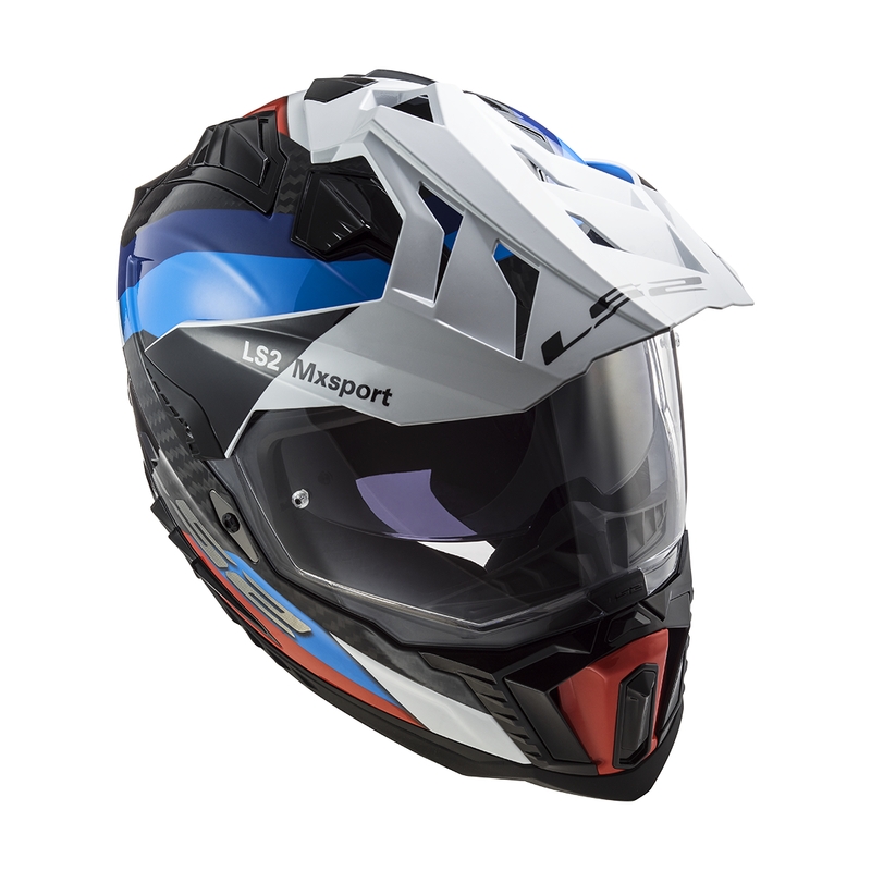 LS2 MX701 C Explorer Frontier enduro bukósisak fekete-kék