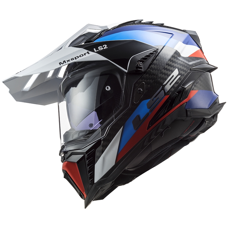 LS2 MX701 C Explorer Frontier enduro bukósisak fekete-kék