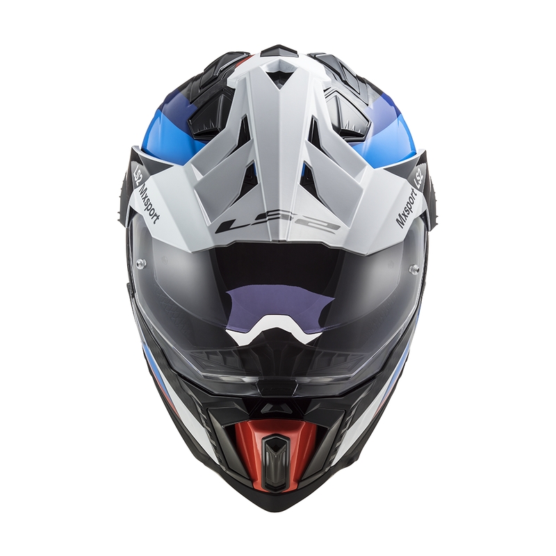 LS2 MX701 C Explorer Frontier enduro bukósisak fekete-kék