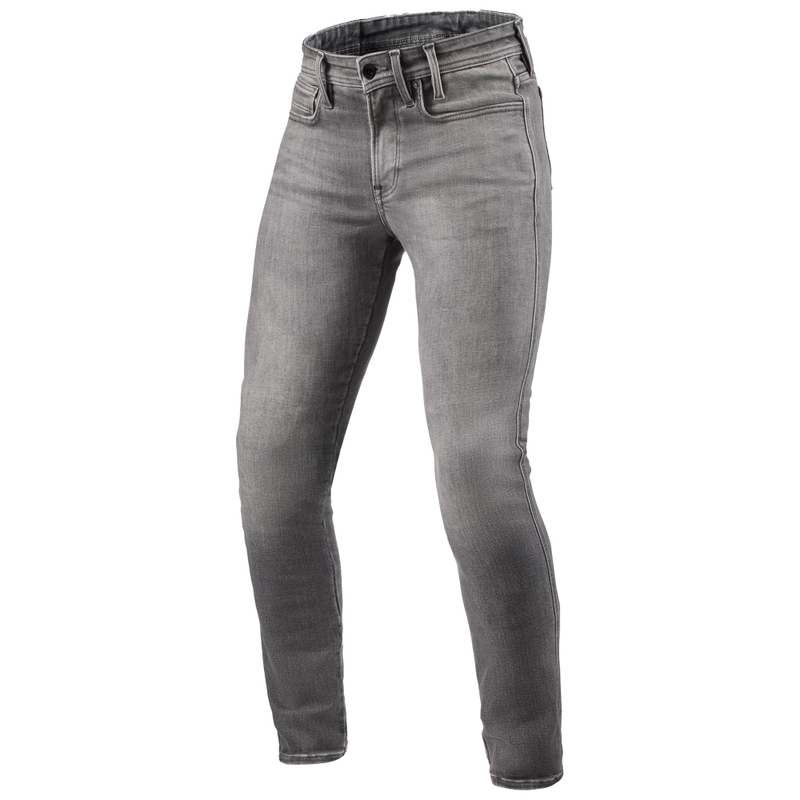 Revit Piston 3 Skinny hosszabbított motoros farmernadrág koptatott szürke