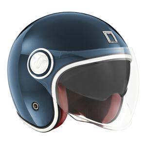 NOX PREMIUM Heritage nyitott motoros bukósisak benzinkék - II. minőség