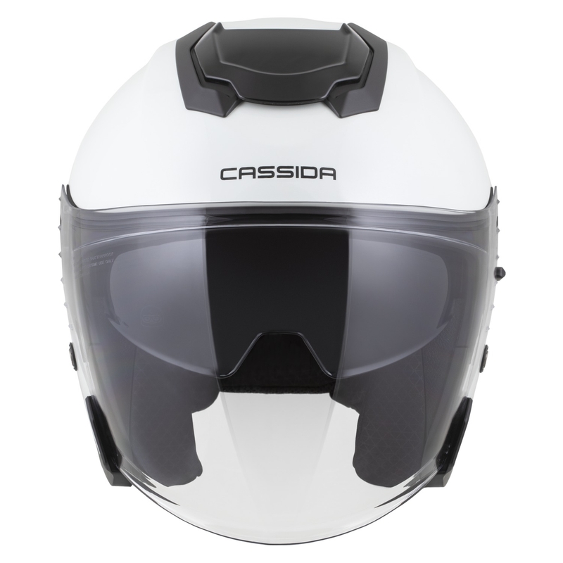 Cassida Jet Tech 2.0 Solid nyitott motoros bukósisak fehér-fekete-szürke