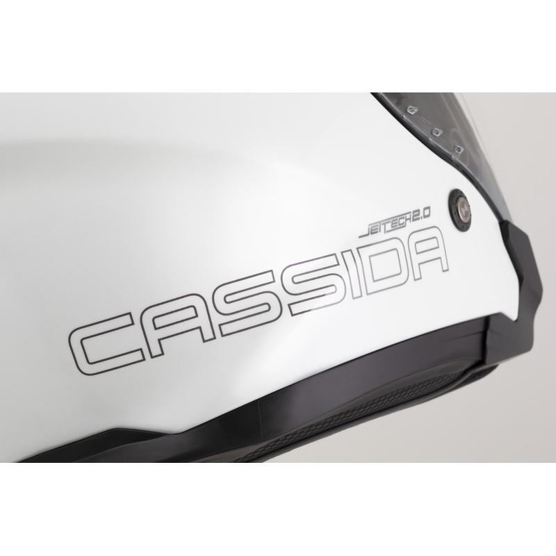 Cassida Jet Tech 2.0 Solid nyitott motoros bukósisak fehér-fekete-szürke