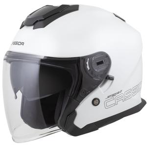 Cassida Jet Tech 2.0 Solid nyitott motoros bukósisak fehér-fekete-szürke