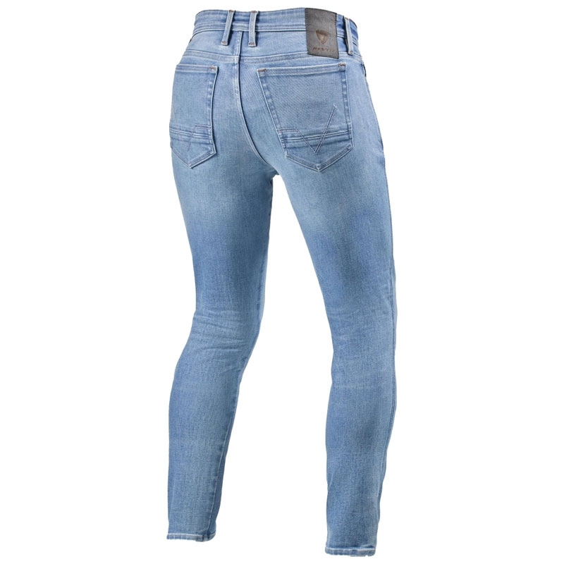 Revit Piston 3 Skinny hosszabbított motoros farmernadrág világoskék