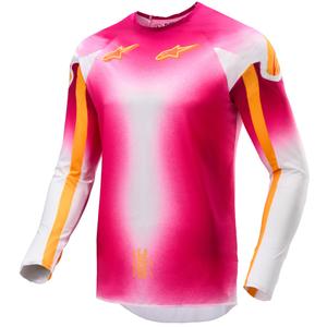 Alpinestars Supertech SX AFD limitált kiadású MIG motokrossz mez fluo rózsaszín-fehér-narancssárga