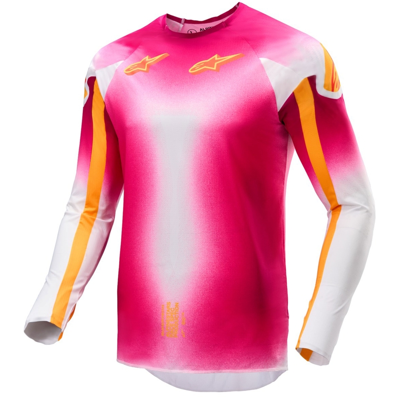 Alpinestars Supertech SX AFD limitált kiadású MIG motokrossz mez fluo rózsaszín-fehér-narancssárga