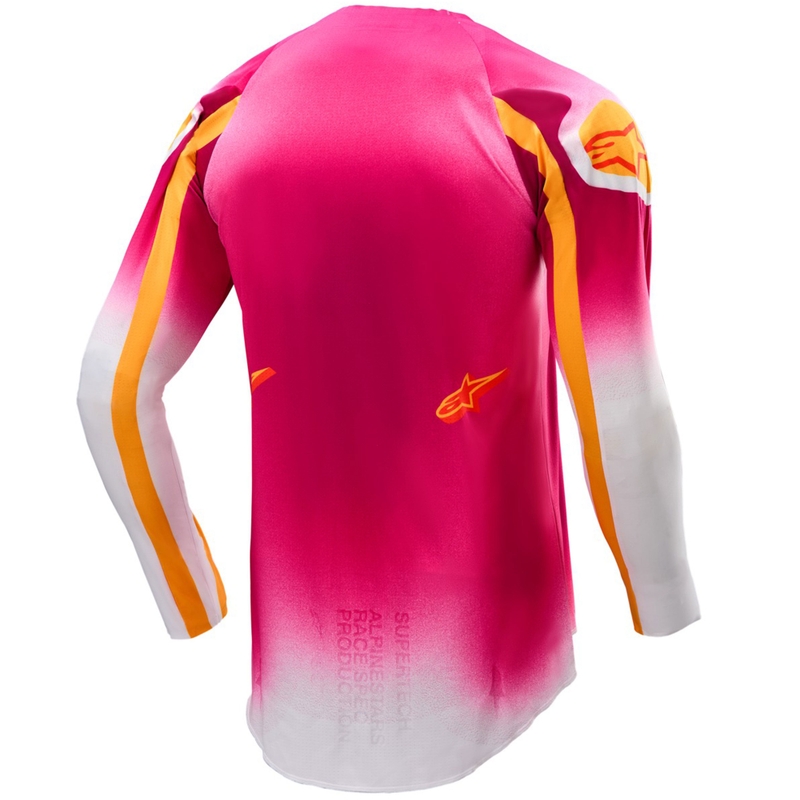 Alpinestars Supertech SX AFD limitált kiadású MIG motokrossz mez fluo rózsaszín-fehér-narancssárga