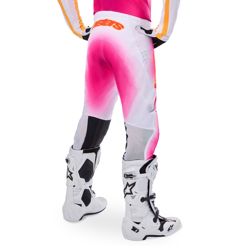 Alpinestars Supertech SX AFD limitált kiadású MIG motokrossz nadrág fluo rózsaszín-fehér-narancssárga
