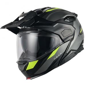 Nexx X.Lifecountry Terra felnyitható motoros bukósisak matt szürke-fluo sárga