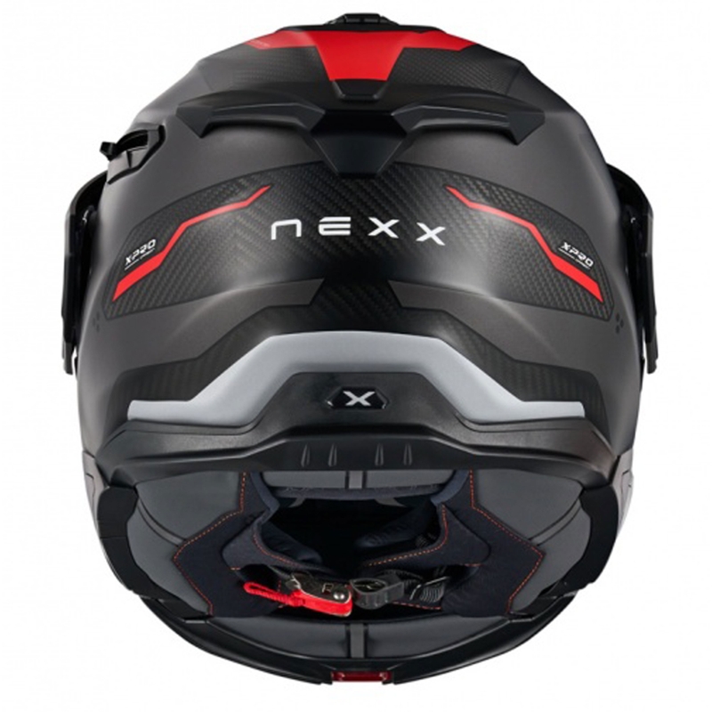 Nexx X.Lifecountry Terra felnyitható motoros bukósisak  matt szürke-piros kiárusítás