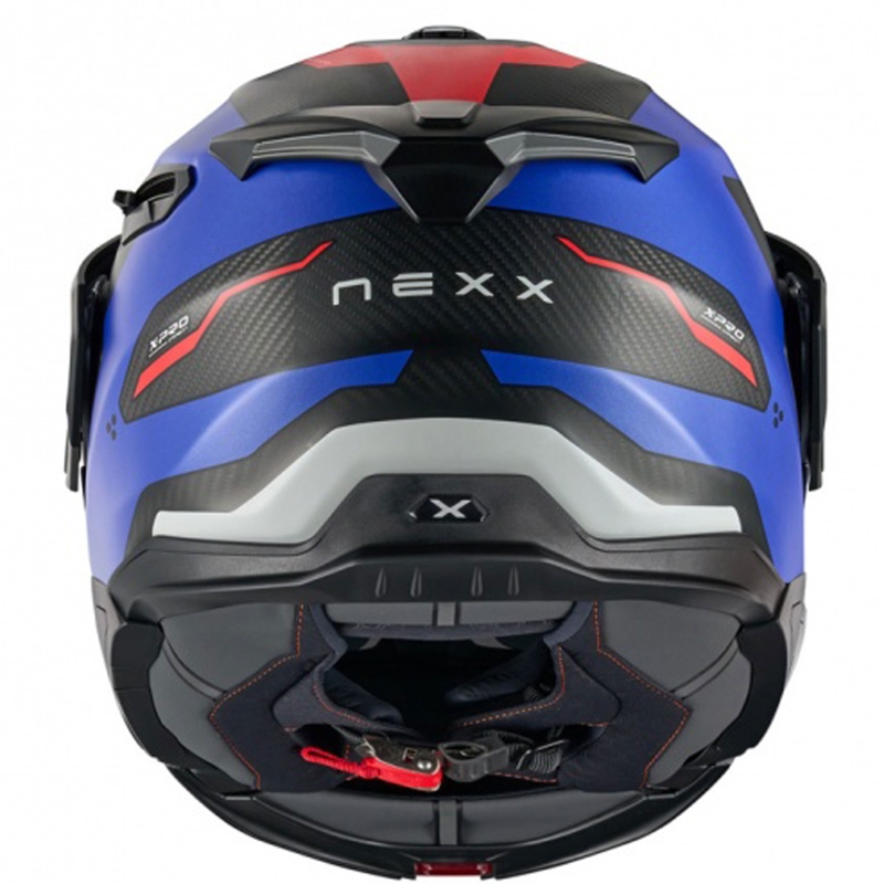 Nexx X.Lifecountry Terra felnyitható motoros bukósisak matt kék-piros kiárusítás