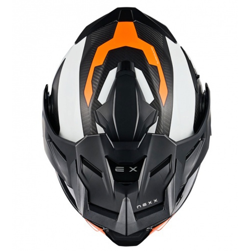 Nexx X.Lifecountry Terra felnyitható motoros bukósisak matt fehér-narancssárga kiárusítás