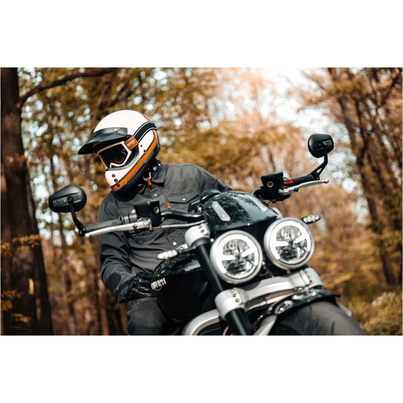 HJC V60 Scoby MC7 zárt motoros bukósisak bézs-fekete-narancssárga-szürke