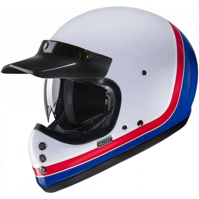 HJC V60 Scoby MC21 zárt motoros bukósisak fehér-piros-kék