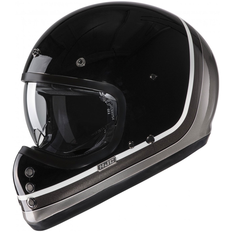 HJC V60 Scoby MC5 zárt motoros bukósisak fekete-fehér-szürke
