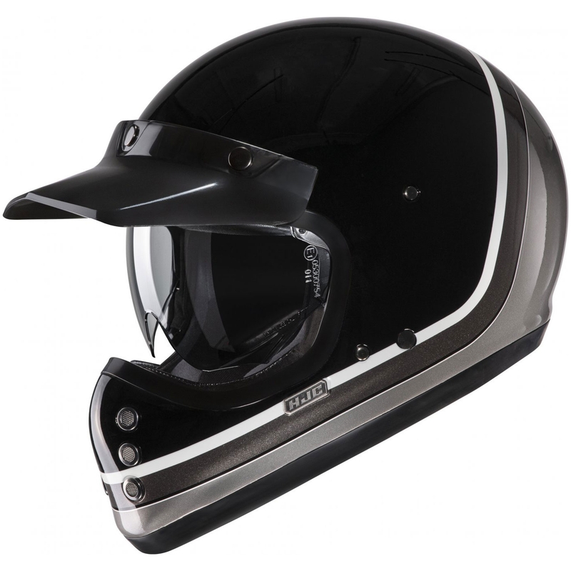 HJC V60 Scoby MC5 zárt motoros bukósisak fekete-fehér-szürke