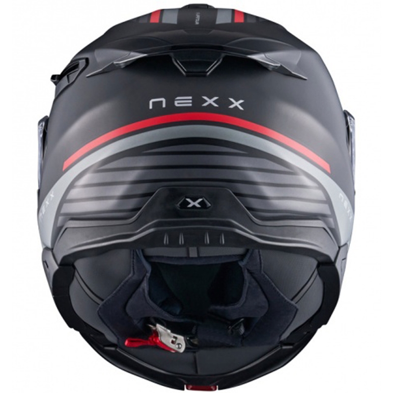 Nexx X.Lifetour Globe felnyitható motoros bukósisak matt fekete-piros