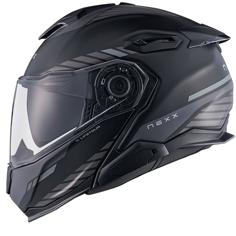 Nexx X.Lifetour Globe felnyitható motoros bukósisak matt fekete-szürke kiárusítás
