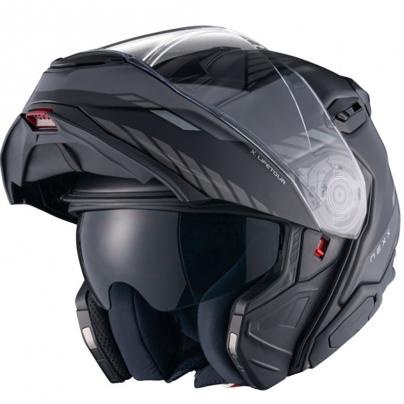 Nexx X.Lifetour Globe felnyitható motoros bukósisak matt fekete-szürke kiárusítás