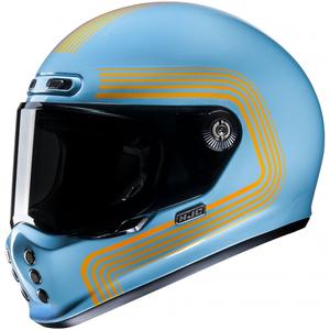HJC V10 Foni MC27 zárt motoros bukósisak türkiz-narancssárga