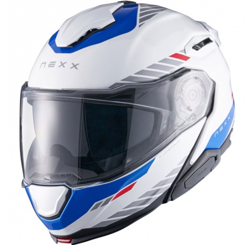 Nexx X.Lifetour Globe felnyitható motoros bukósisak fehér-kék