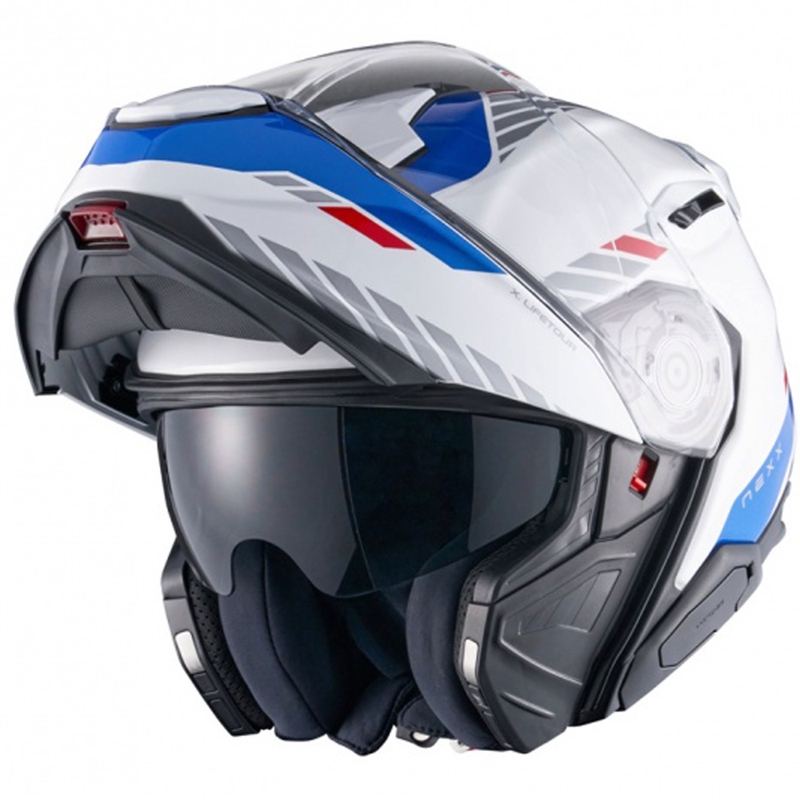 Nexx X.Lifetour Globe felnyitható motoros bukósisak fehér-kék
