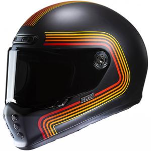 HJC V10 Foni MC1SF zárt motoros bukósisak fekete-piros-narancssárga