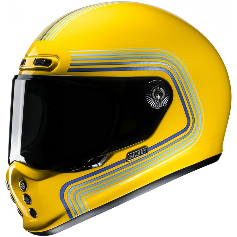 HJC V10 Foni MC3 zárt motoros bukósisak sárga-kék