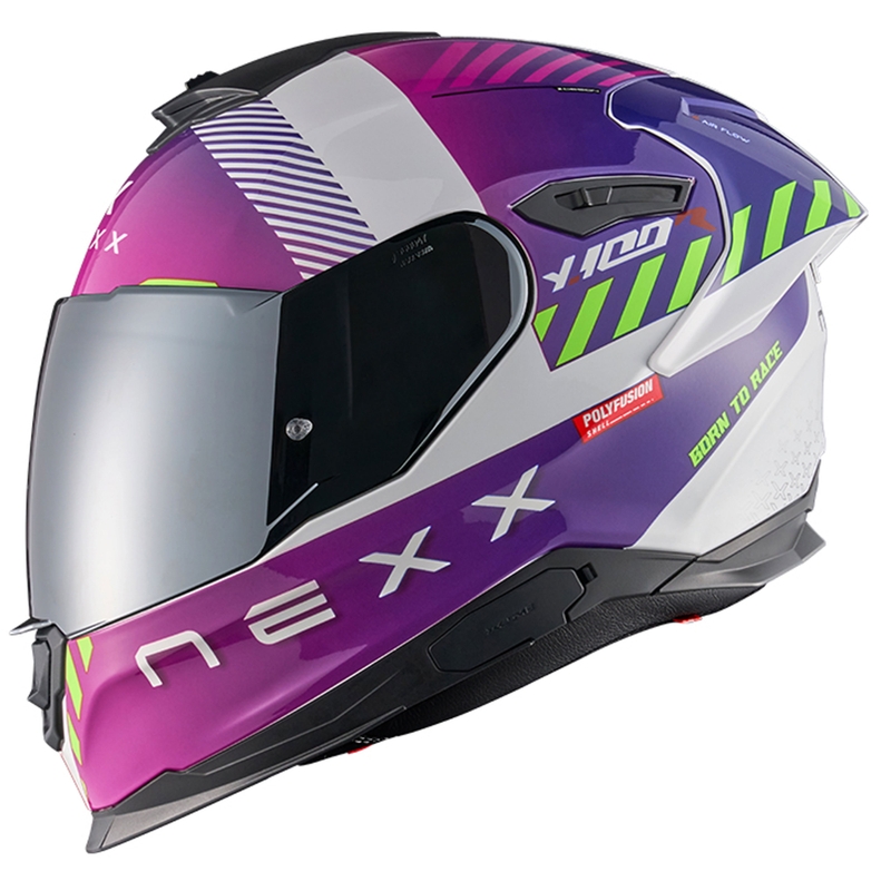 NEXX Y.100R Fade zárt motoros bukósisak lila-fehér
