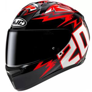 HJC C10 Diablo Mask MC1 zárt bukósisak fekete-piros-fehér