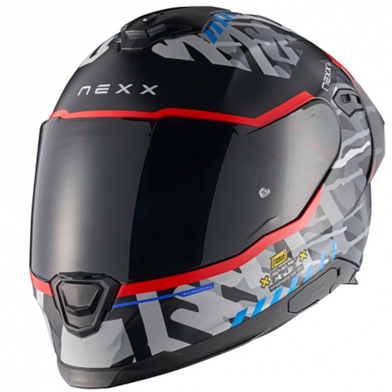 NEXX Y.100R Urbangram zárt motoros bukósisak fekete-piros kiárusítás