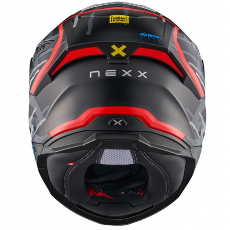 NEXX Y.100R Urbangram zárt motoros bukósisak fekete-piros kiárusítás