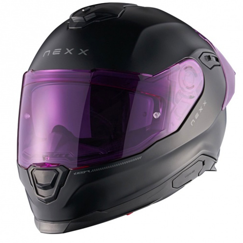 NEXX Y.100R Subsonic zárt motoros bukósisak matt fekete-rózsaszín