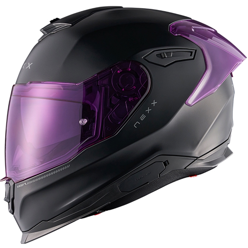 NEXX Y.100R Subsonic zárt motoros bukósisak matt fekete-rózsaszín