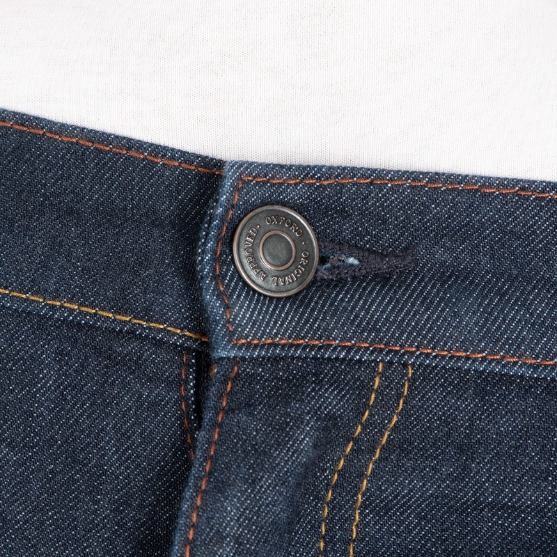 Oxford Original Approved AAA Slim Jeans motoros farmernadrág koptatott kék