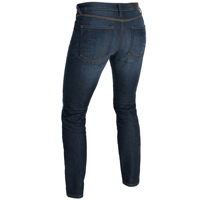 Oxford Original Approved AAA Slim Jeans motoros farmernadrág koptatott kék