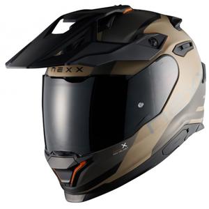NEXX Y.TRAVL Quest enduro motoros bukósisak matt homokos-fekete