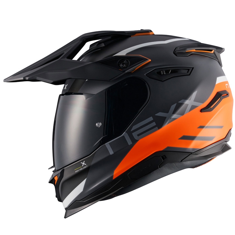 NEXX Y.TRAVL Quest enduro motoros bukósisak matt narancssárga