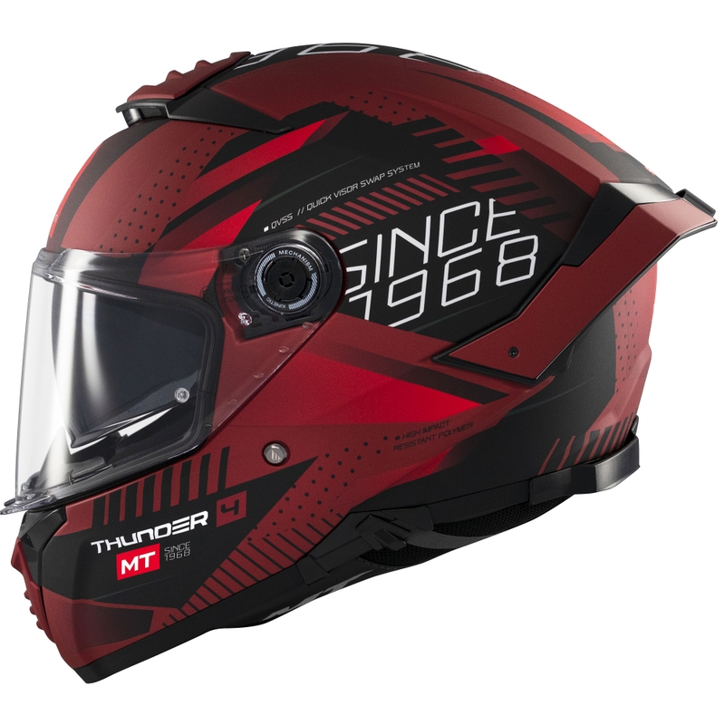 MT Thunder 4 SV Luminence zárt motoros bukósisak matt piros