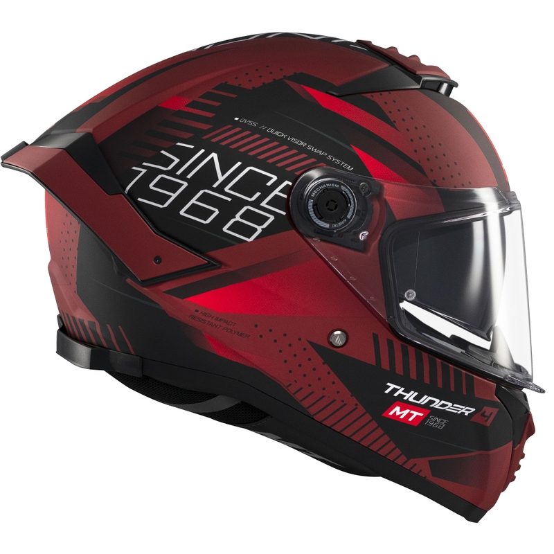 MT Thunder 4 SV Luminence zárt motoros bukósisak matt piros