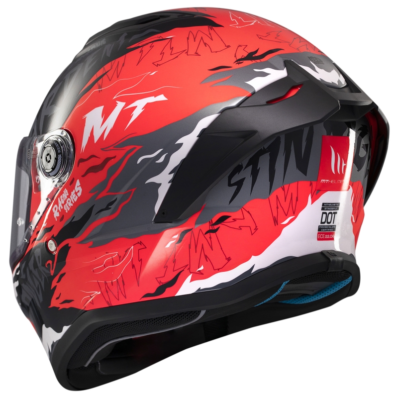 MT Stinger 2 Ardent zárt bukósisak fekete-piros