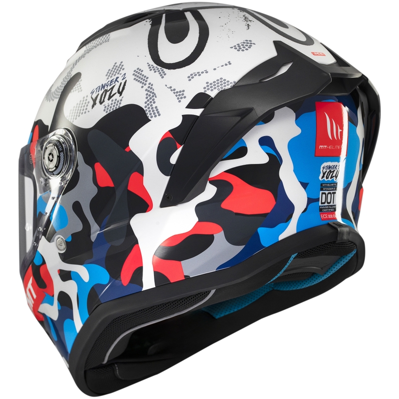 MT Stinger 2 Yozu zárt bukósisak fehér-kék