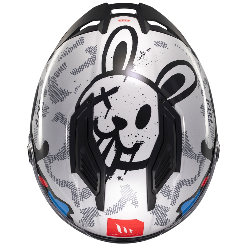 MT Stinger 2 Yozu zárt bukósisak fehér-kék