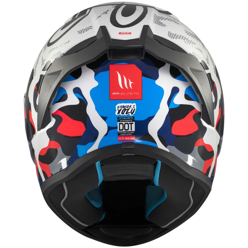 MT Stinger 2 Yozu zárt bukósisak fehér-kék