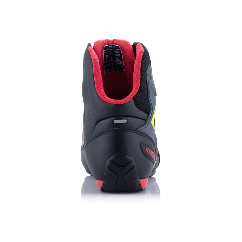 Alpinestars Faster 3 Rideknit motoros cipő fekete-piros-fluo sárga-szürke