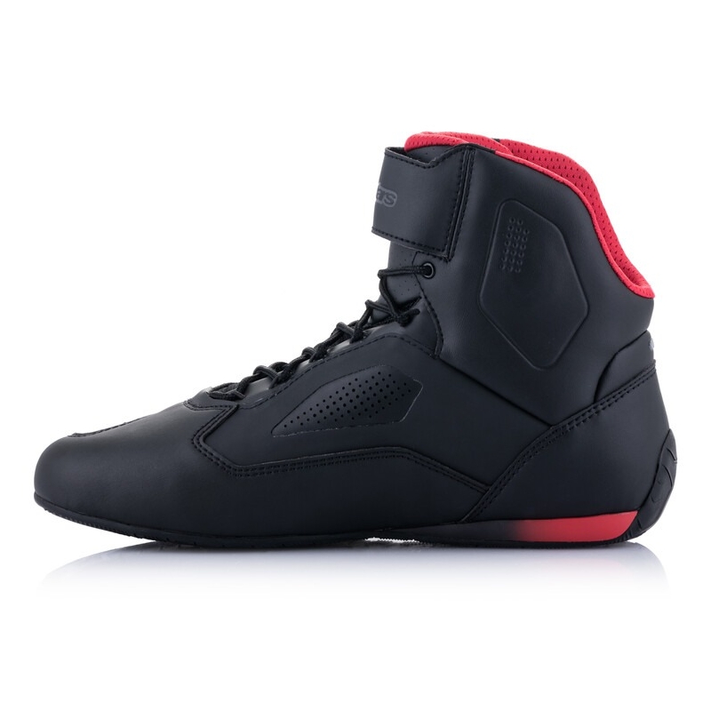 Alpinestars Faster 3 Rideknit motoros cipő fekete-piros-fluo sárga-szürke
