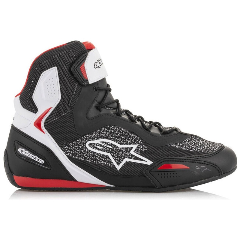 Alpinestars Faster 3 Rideknit motoros cipő fekete-fehér-piros