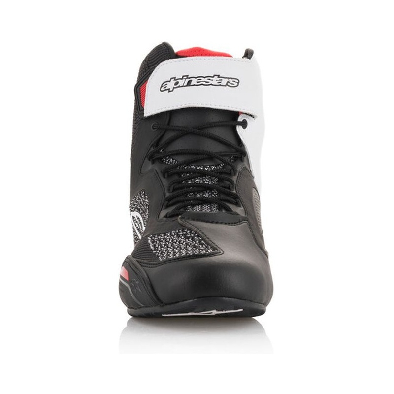 Alpinestars Faster 3 Rideknit motoros cipő fekete-fehér-piros